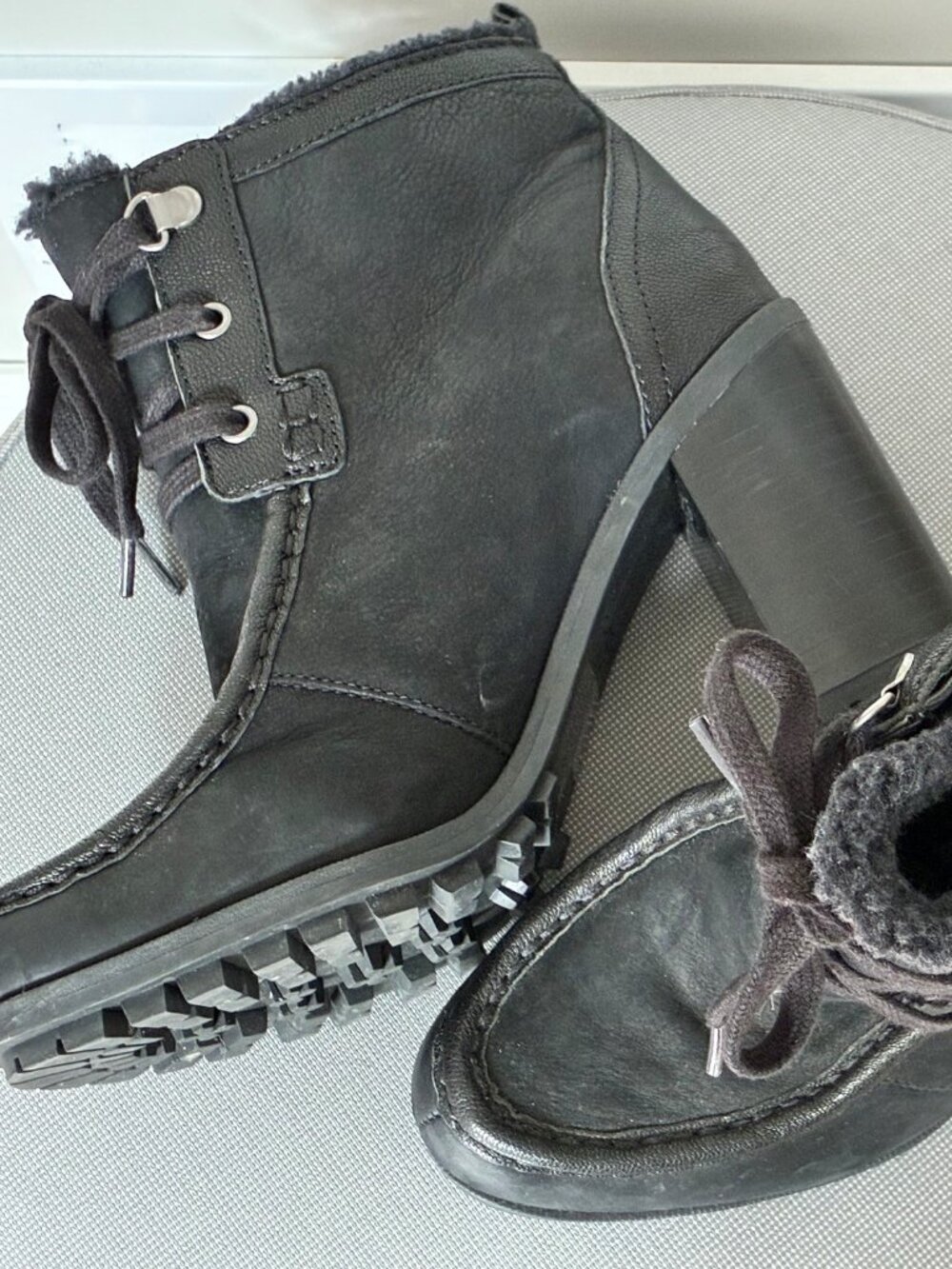 Ankles boots - Bottines à talons lacées Sam Edelman Madge – Taille 7.5M / 37.
